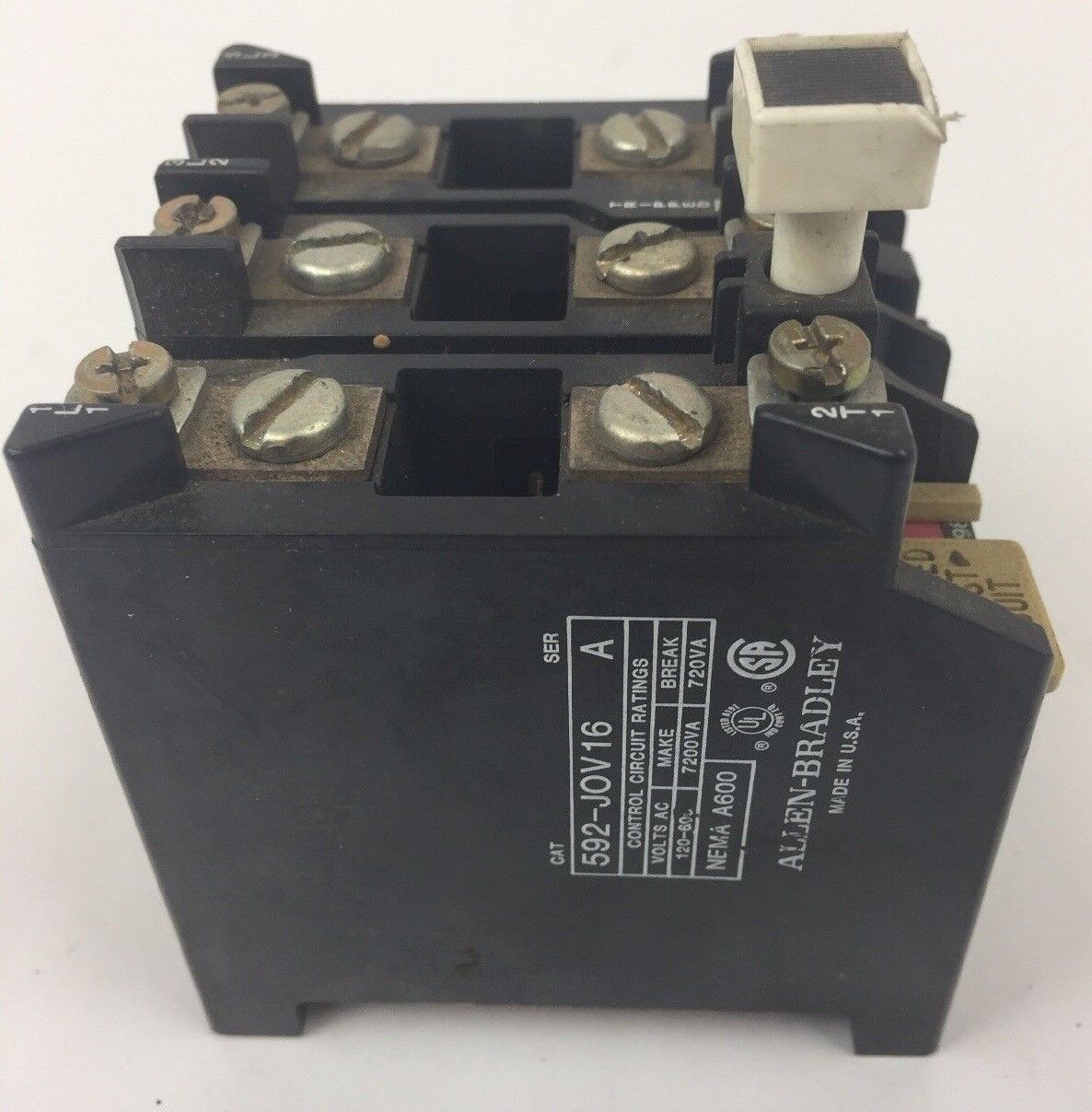 ALLEN BRADELY 592-JOV16 OVERLOAD RELAY SER A 120-600VAC NEMA A600