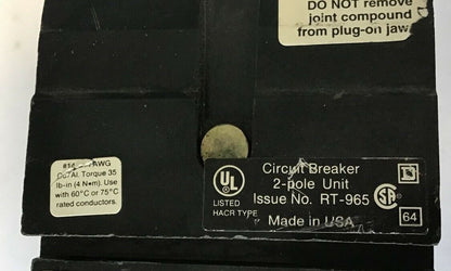 SQUARE D FA22030AB CIRCUIT BREAKER 30AMP SER.2 240VAC/250VDC
