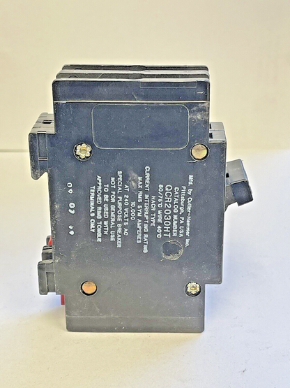 CUTLER-HAMMER - QCR2030HT - CIRCUIT BREAKER - 30A/2 POLE/240 VAC/ HACR TYPE