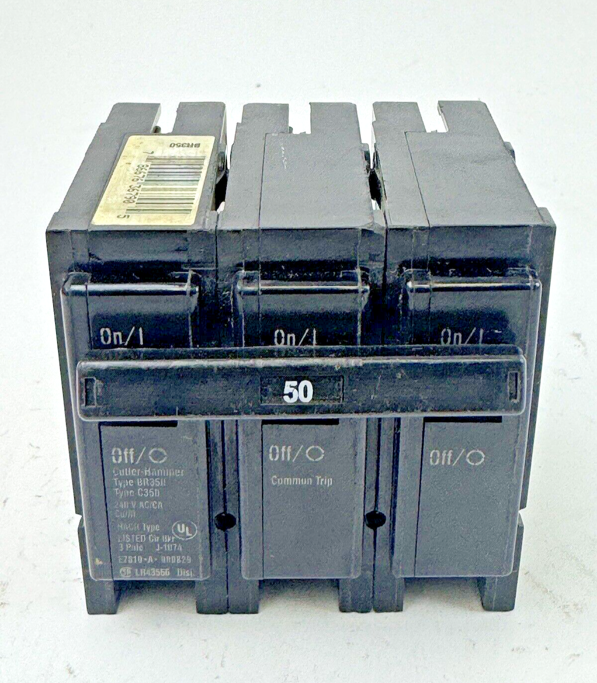 CUTLER-HAMMER / EATON - BR350 - SNAP-IN CIRCUIT BREAKER - 3 POLE/50A/240 VAC