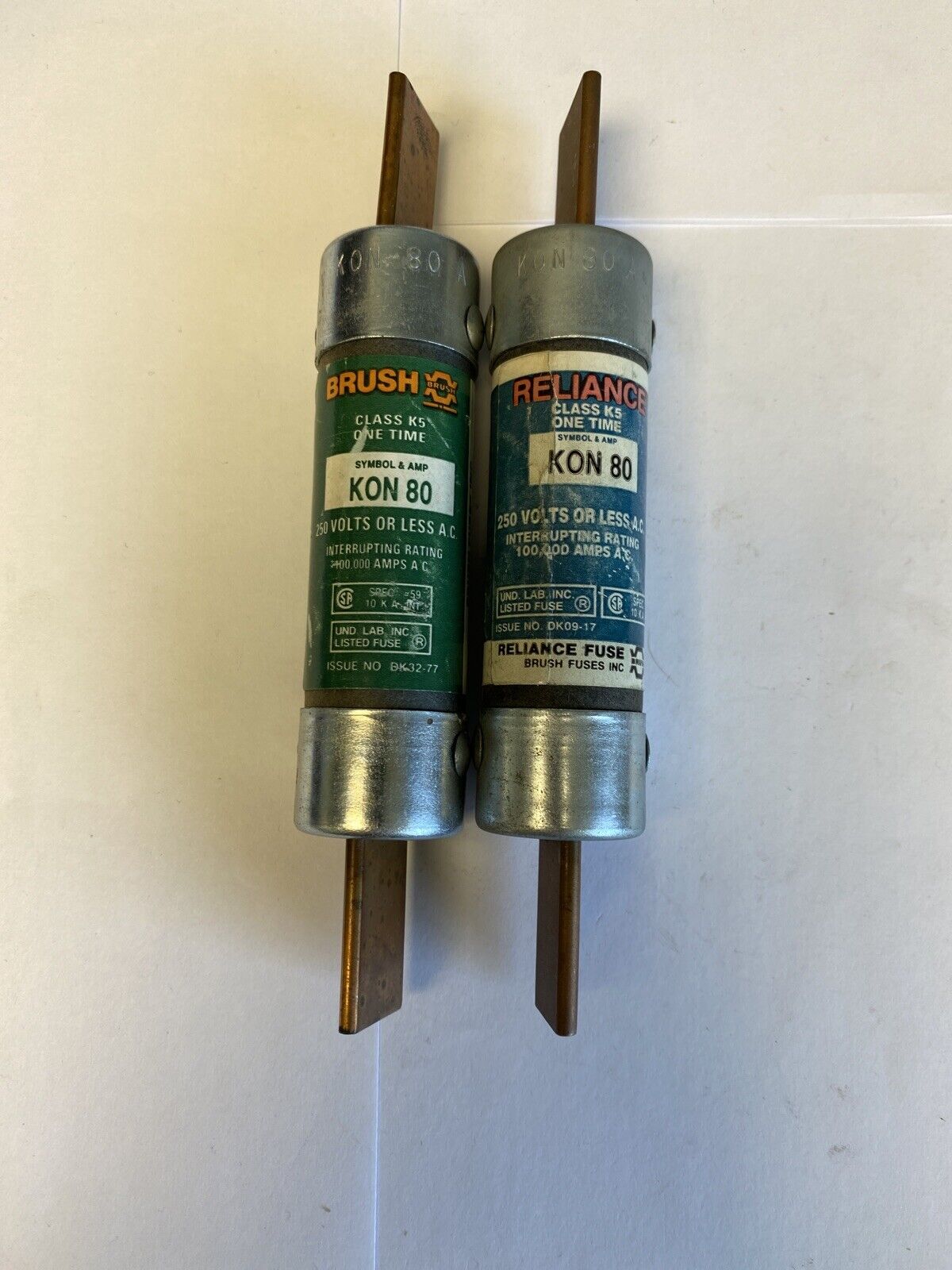 Brush/Reliance KON80 80A 250V Fuse "Lot of 2"