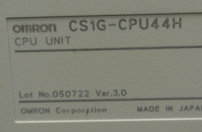 OMRON CS1G-CPU44H / CPU UNIT / PROGRAMMABLE CONTROLLER