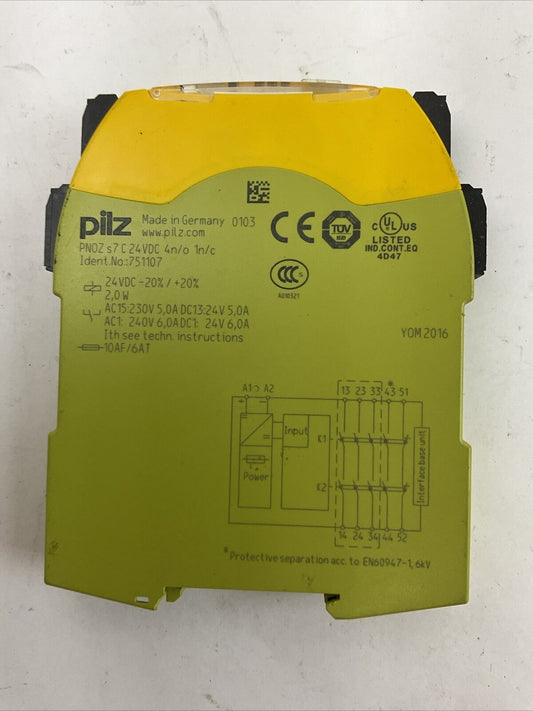 PILZ PNOZ s7 C 24VDC 4n/o 1n/c SAFETY RELAY 24VDC