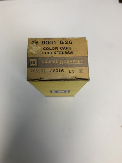 Square D 9001 G26 Color Caps Green Class "Lot of 25"