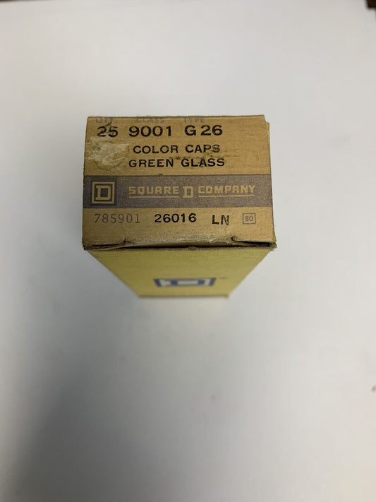 Square D 9001 G26 Color Caps Green Class "Lot of 25"