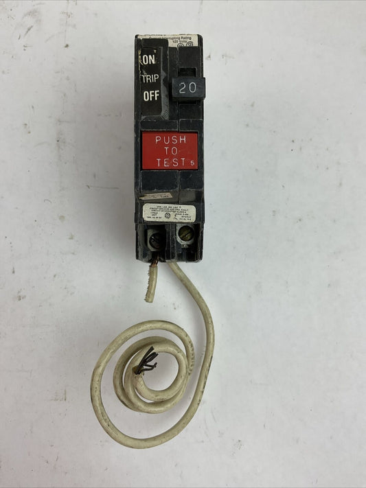 GE THQL-1120GF 1POLE 20AMP 120VAC GROUND FAULT CIRCUIT BREAKER