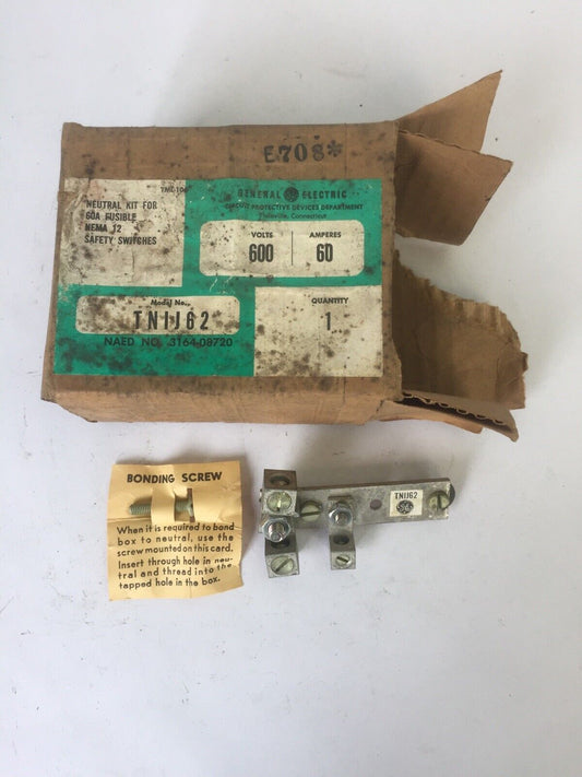 GE TNIJ62 600V NEUTRAL KIT FOR 60A FUSIBLE NEMA 12 SAFETY SWITCHES