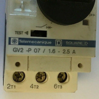 TELEMECANIQUE GV2-P07 MOTOR STARTER 1.6-2.5A 1 1/2HP 600VAC