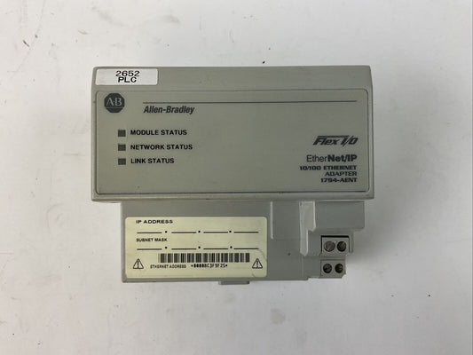 ALLEN BRADLEY 1794-AENT SER A REV B01 F/W REV 3.1 FLEX I/O ETHERNET/IP 10/100