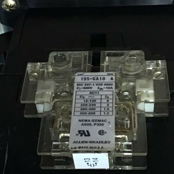 ALLEN BRADLEY 104-A60ND3 REVERSING CONTACTOR SER.C 60A 660V GD473 COIL 120V