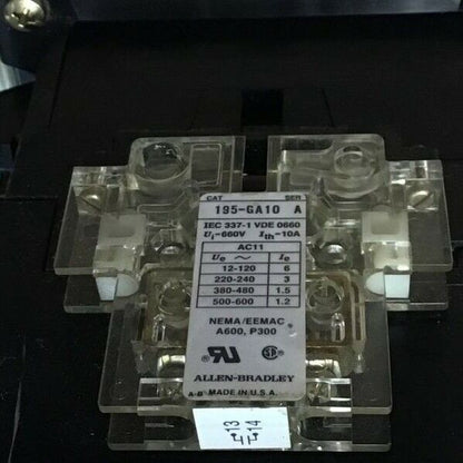 ALLEN BRADLEY 104-A60ND3 REVERSING CONTACTOR SER.C 60A 660V GD473 COIL 120V