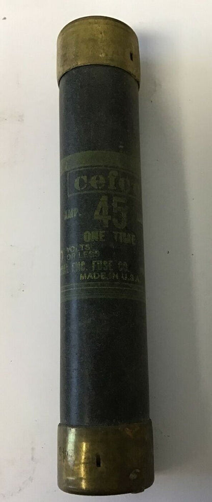 CEFCO OT 45/600 ONE TIME FUSE 45A 600V ****LOTOF5****