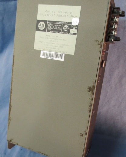 ALLEN-BRADLEY 1771-P7 D, 120/220V AC POWER SUPPLY, Ser. D