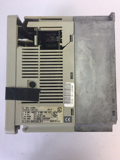 ALLEN BRADLEY 1305-BA06A AC DRIVE INPUT 380-460V 5.8A OUTPUT 380-460V 6.0A 3HP