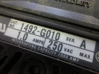 ALLEN-BRADLEY 1492-G010 Ser. A - SINGLE POLE CIRCUIT BREAKER - 1.0A NEW SURPLUS