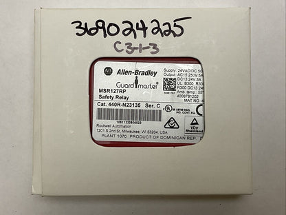 ALLEN BRADLEY 440R-N23135 SERIES C GUARD MASTER SAFETY RELAY MSR127RP