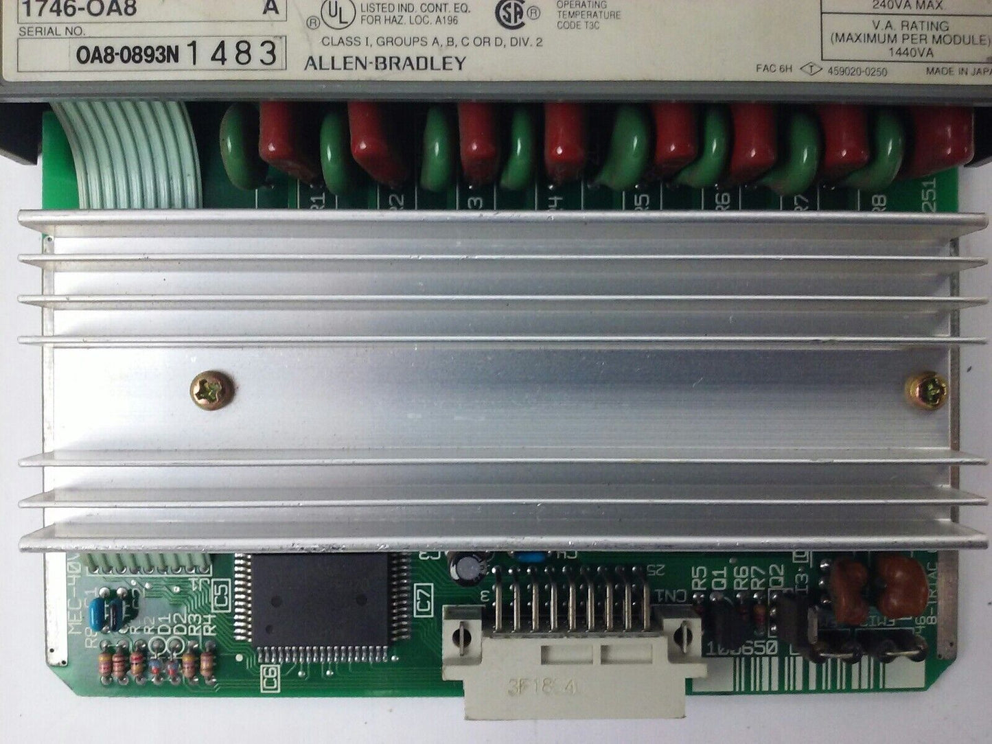 ALLEN-BRADLEY, SLC 500 1746-OA8, SERIES A, OUPUT MODULE,85-265VAC, 50/60HZ, USED