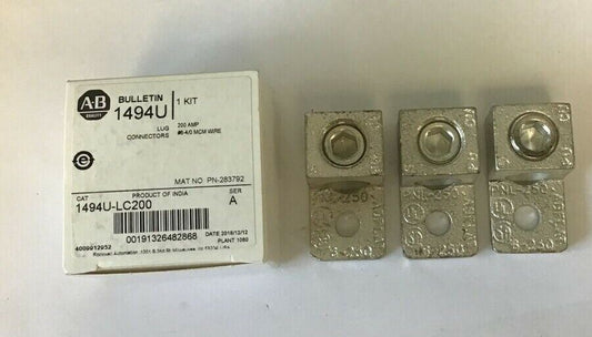 ALLEN BRADLEY 1494U-LC200 LUG CONNECTORS KIT 200AMP SER.A