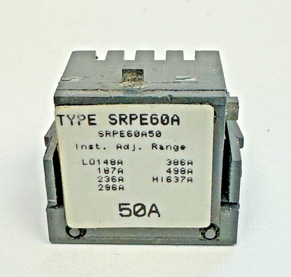 GE - SRPE60A50 - RATING PLUG W/ ADJUSTABLE INSTANTANEOUS TRIP - 50 AMP - SRPE60A