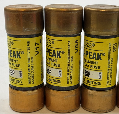 BUSS LPJ-8SP LOW-PEAK FUSE 8AMP 600VAC 300VDC (LOT OF 6)