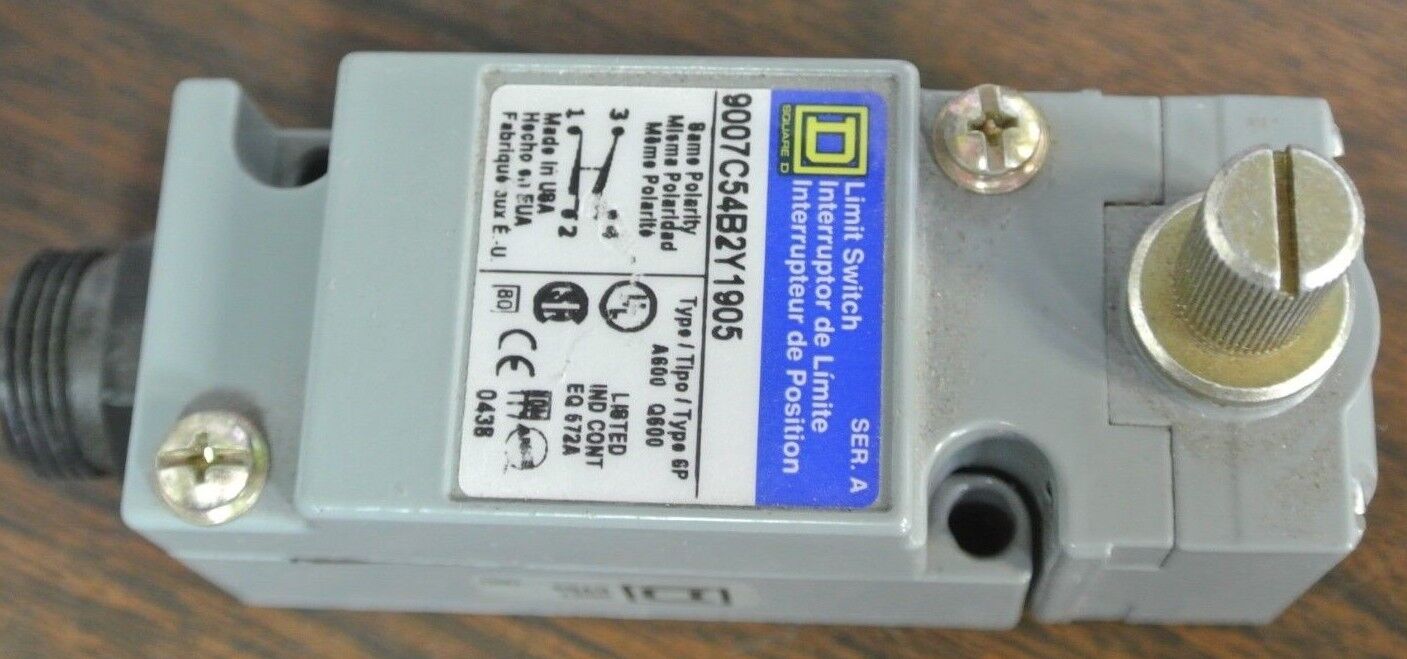 SQUARE D 9007C54B2Y1905 Ser. A - LIMIT SWITCH - NEW SURPLUS - TYPE B OPER. HEAD