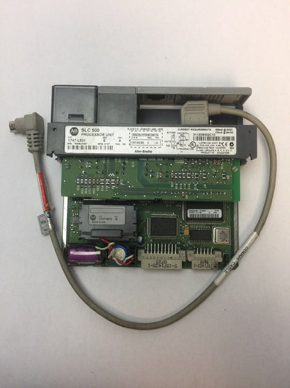 ALLEN BRADLEY 1747-L531 PROCESSOR UNIT 1747-M11 MEMORY 1761-CBL-AP00 CABLE