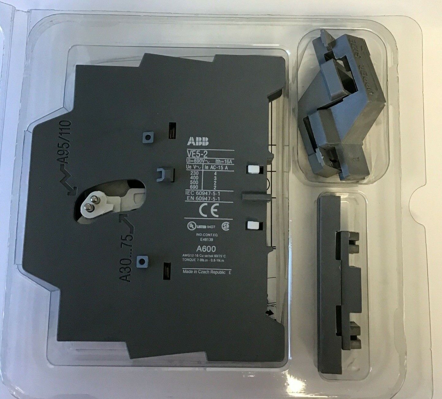 ABB VE5-2 MECHANICAL INTERLOCK 690VAC 16A ****LOTOF5****