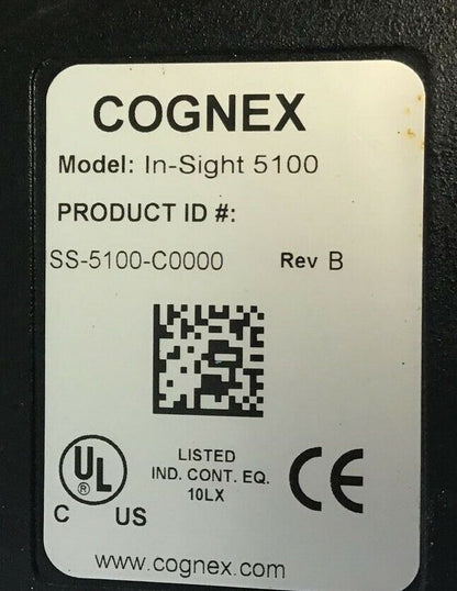 COGNEX IN-SIGHT 5100  VISION CAMERA SENSOR SS-5100-C0000 REV.B