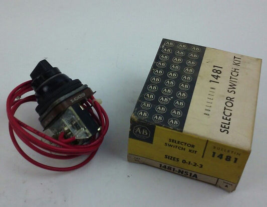 ALLEN BRADLEY 1481-N51A 3 POSITION SELECTOR SWITCH KIT SIZES 0-1-2-3 ser A (NEW)