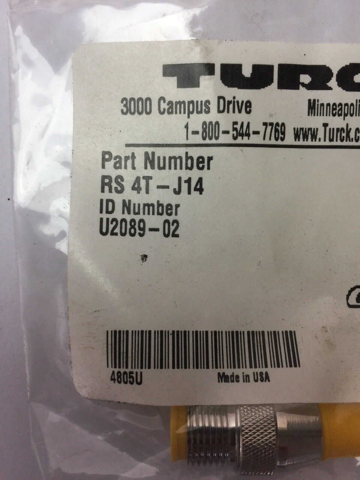 TURCK RS 4T-J14 CONNECTOR