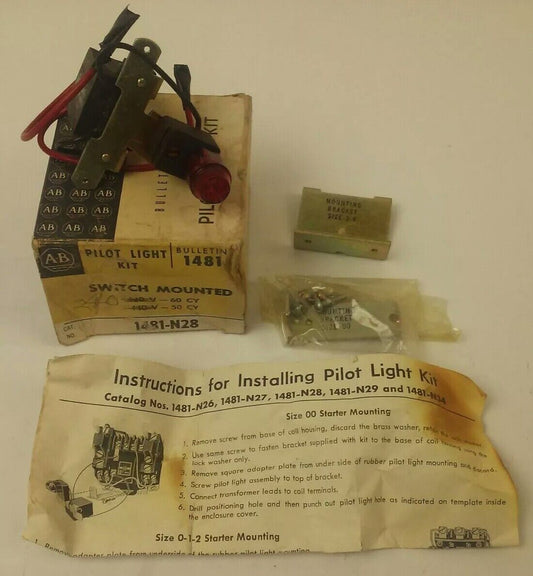 ALLEN BRADLEY 1481-N27 PILOT LIGHT KIT 240V-50/60HZ, GE #12 LAMP, W/ X-227810