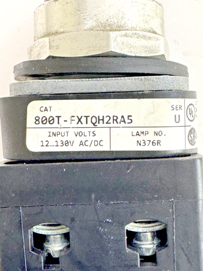 ALLEN-BRADLEY - 800T-FXTQH2RA5 SER. U - RED MUSHROOM PUSH/PULL BUTTON W/ BLOCK