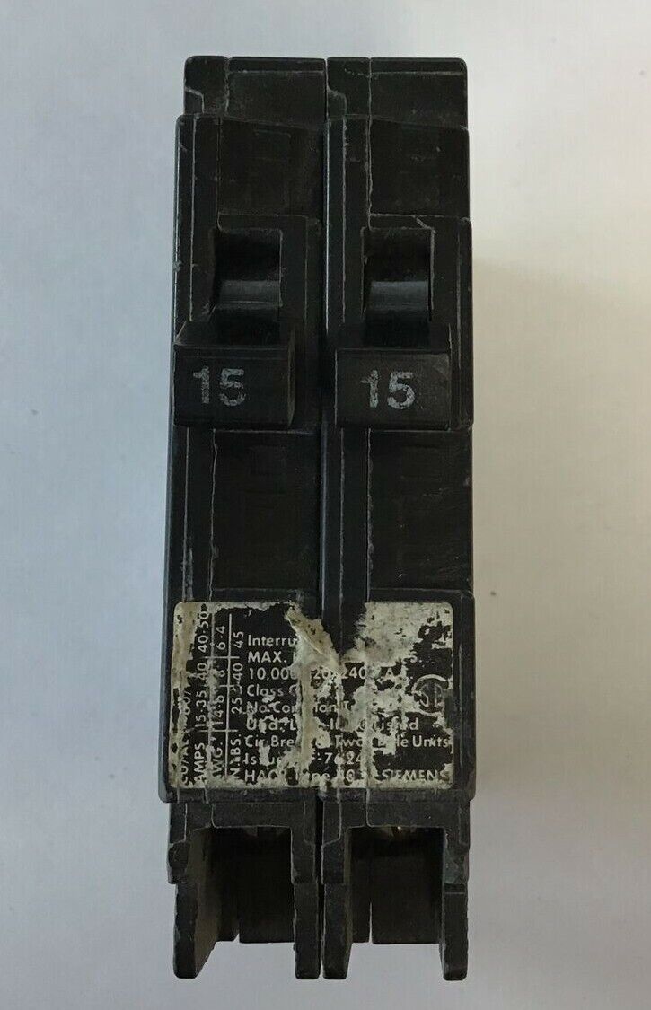 SIEMENS Q1515 CIRCUIT BREAKER 15A 120/240VAC