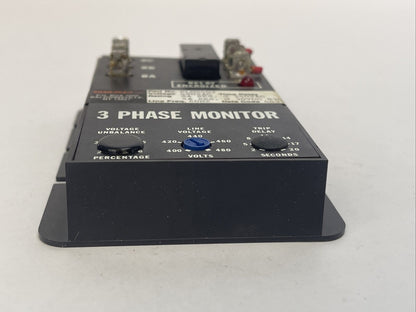 SSAC RLM9402 3 PHASE MONITOR 480VAC 8A RES @ 240VAC 5A RES @ 30VDC