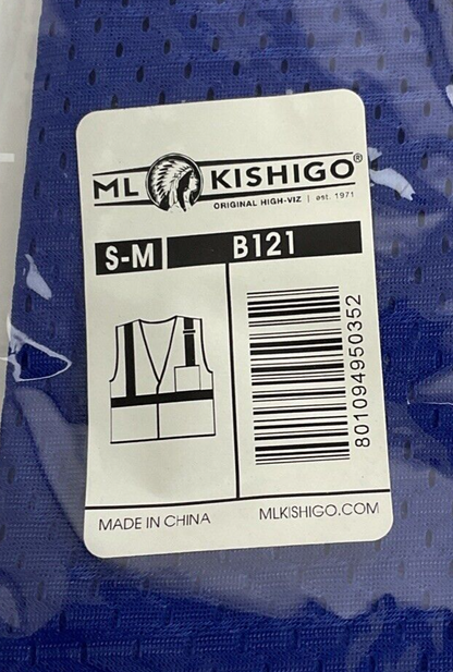 ML KISHIGO B121 S-M BLUE HIGH VISIBILITY ***LOTOF6***