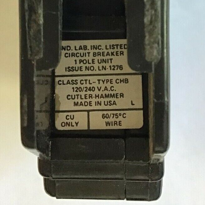 CUTLER HAMMER CHB115 CIRCUIT BREAKER 15A 120/240VAC CL CTL BOLT ON ***LOTOF4***