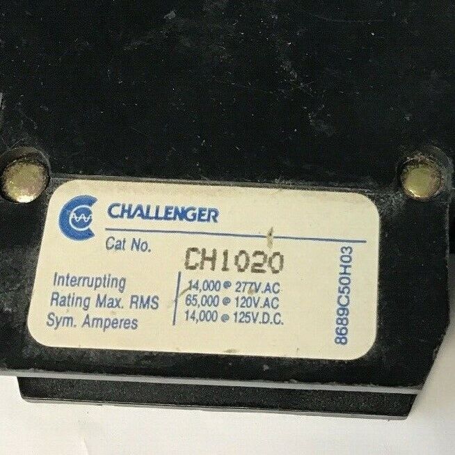 CUTLER HAMMER CH1020 CRICUIT BREAKER 20A 1POLE 277VAC/125VDC BOLT-ON***LOTOF3***