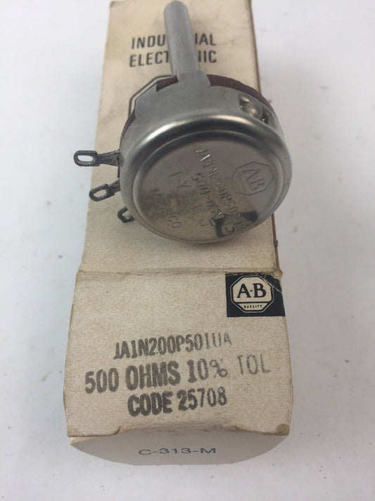 ALLEN BRADLEY JA1N200P501UA POTENTIOMETER 500 OHMS 10% TOL