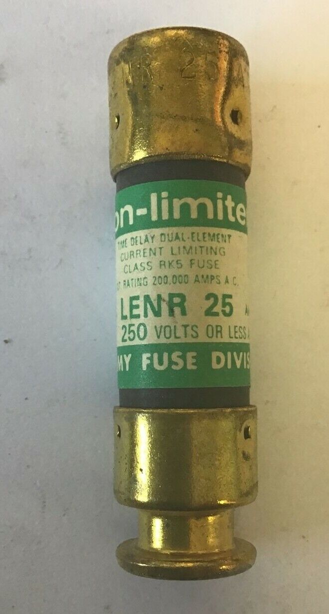 ECONOMY LENR 25 FUSE ECON-LIMITER 25A CLASS RK5 TIME DELAY 250VAC****LOTOF8****