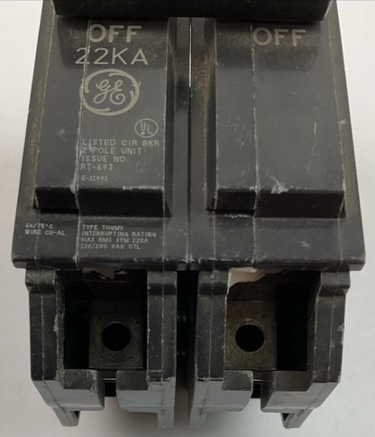 GE TYPE THQMV2125 125AMP 120/240VAC 2POLE CIRCUIT BREAKER