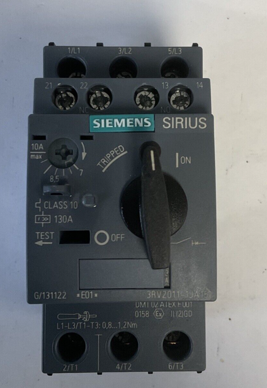 SIEMENS 3RV2011-1JA15 CIRCUIT BREAKER 130A