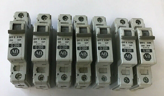 ALLEN BRADLEY 1492-CB1 G200 SER.C  CIRCUIT BREAKER, 20 A, 1 POLE (LOTOF7)