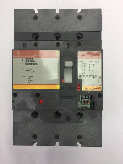 GE EN250 SPECTRA CIRCUIT BREAKER 250A 690VAC 4 POLE REF 764040 NO TRIP UNIT