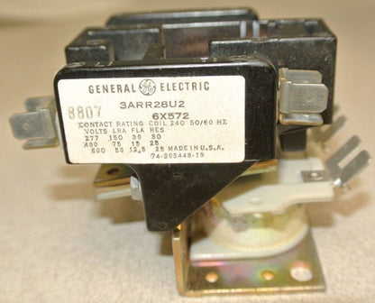 GENERAL ELECTRIC 3ARR28U2 CONTACTOR 6X572 / 240V COIL / 277-600V / NEW SURPLUS