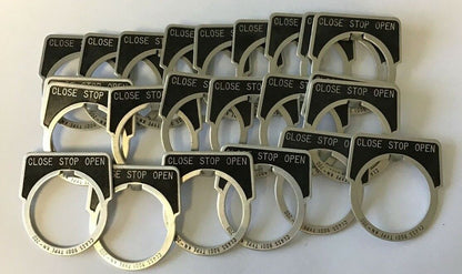SQUARE D LEGEND PLATE 9001 KN-200 "CLOSE/STOP/OPEN"  ***LOTOF23***