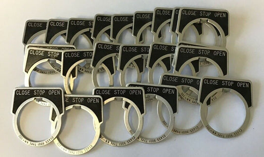 SQUARE D LEGEND PLATE 9001 KN-200 "CLOSE/STOP/OPEN"  ***LOTOF23***