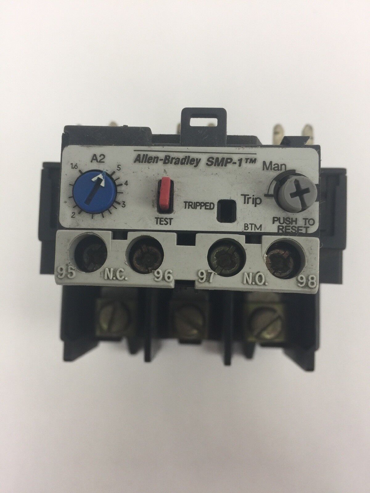 ALLEN BRADELY 592-A2EA OVERLOAD RELAY SER A CURRENT RANGE 1.6-5.0A TRIP CLASS 20