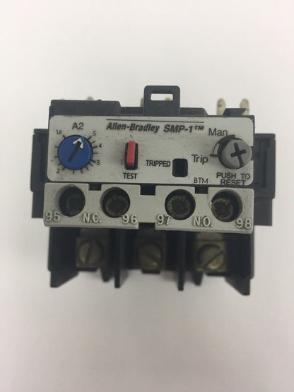 ALLEN BRADELY 592-A2EA OVERLOAD RELAY SER A CURRENT RANGE 1.6-5.0A TRIP CLASS 20