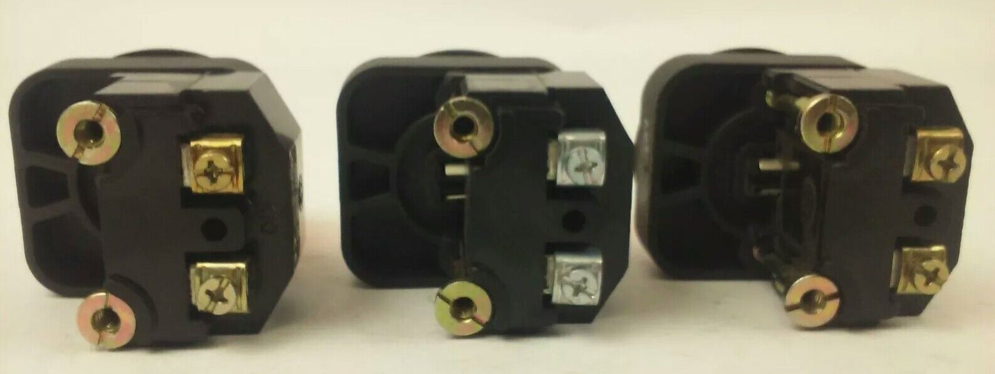 ALLEN BRADLEY 800T-PT16 SER. N, PUSH BUTTON LIGHT, 120V 50/60HZ, (LOT OF 3)