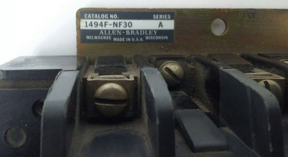 ALLEN BRADLEY 1494F-NF30 SER. A FUSIBLE DISCONNECT SWITCH, 3PH, 30A, 600V, 20HP